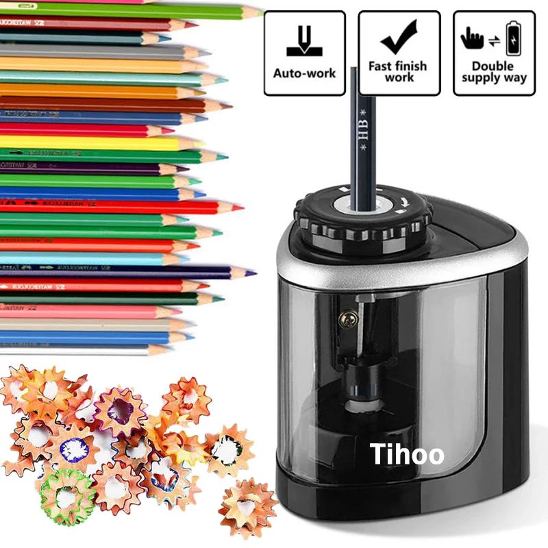 Electric Pencil Sharpener Usb - Elektrischer Bleistiftspitzer, automatisch, batteriebetrieben, mit spiralförmiger