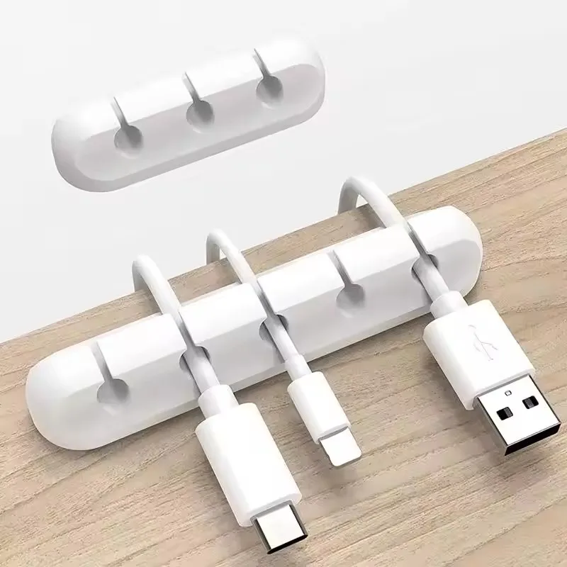 Desk Accessories - Silikon-USB-Kabel-Organizer, USB-Ladekabel-Wickler, Desktop-Ordnungsclips, Kabelhalter für Maus-