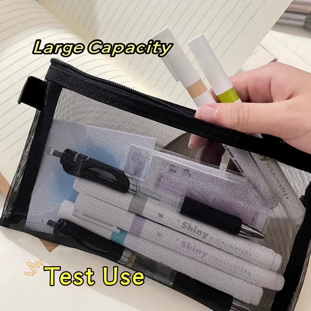 Nylon-Bleistift-Aufbewahrungst – Clear Mesh Pencil Pouch For Exam Bewertung und Preis